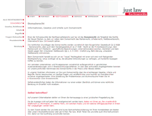 Tablet Screenshot of domainrecht.justlaw.de